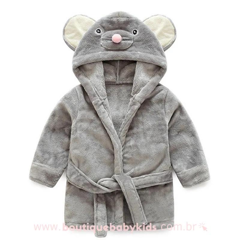 Roupão Infantil Soft Elefantinho com Capuz - Boutique Baby Kids