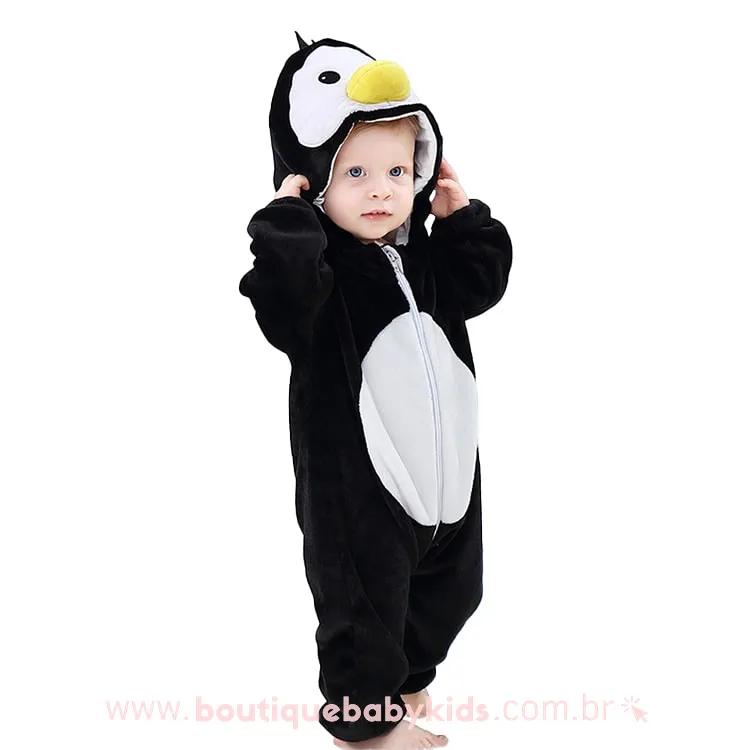 Macacão Bebê Inverno Fantasia Pinguim - Boutique Baby Kids