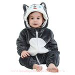 Macacão Bebê Inverno Fantasia Lobinho Cinza - Frete Grátis - Boutique Baby Kids