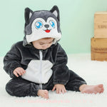 Macacão Bebê Inverno Fantasia Lobinho Cinza - Frete Grátis - Boutique Baby Kids