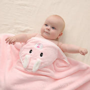 Toalha de Banho Bebê Bichinhos Gatinha Rosa Soft com Capuz - 0 a 36 meses - Frete Grátis - Boutique Baby Kids