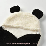 Saco de Dormir Bebê Fleece Inverno Ursinho Panda - Boutique Baby Kids