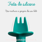 Kit Talheres em Silicone Dinossauro Verde - Boutique Baby Kids