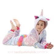 Pijama Infantil Kigurumi Fantasia Brilha no Escuro Unicórnio - Boutique Baby Kids