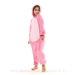 Pijama Infantil Fantasia Kigurumi Stitch Angel Rosa - Frete Grátis - Boutique Baby Kids