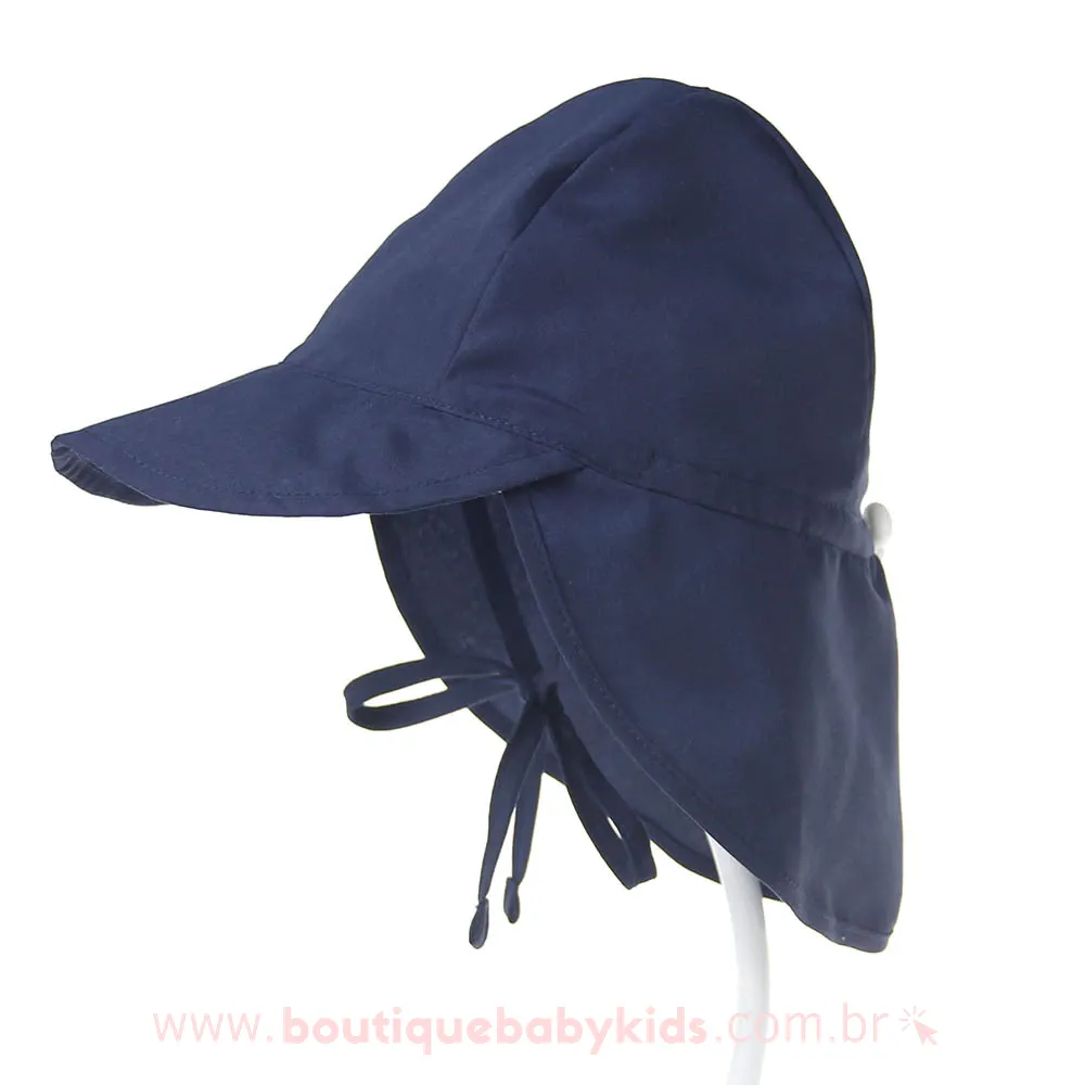 Chapéu Praia Infantil Proteção UV Azul Marinho