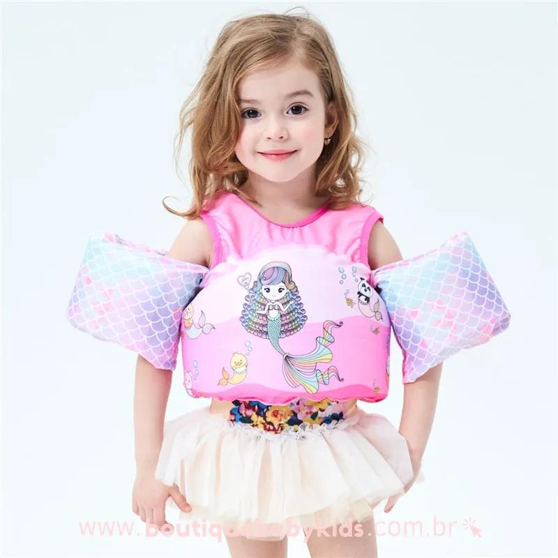Boia Colete Salva-Vidas Infantil Sereia - Boutique Baby Kids