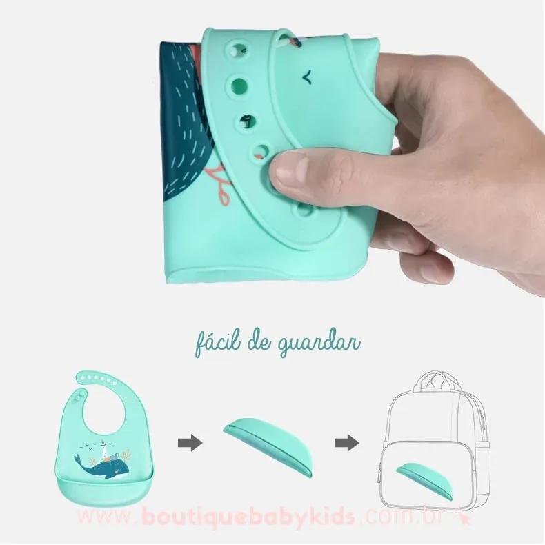 Babador de Silicone Baleia