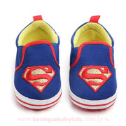 Tênis Bebê Slip On Herói Super Homem Azul - Frete Grátis - Boutique Baby Kids
