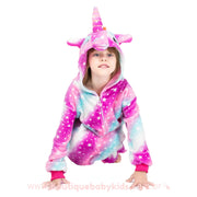 Macacão Pijama Infantil Kigurumi Fantasia Unicórnio Estrelado Multicor - Boutique Baby Kids