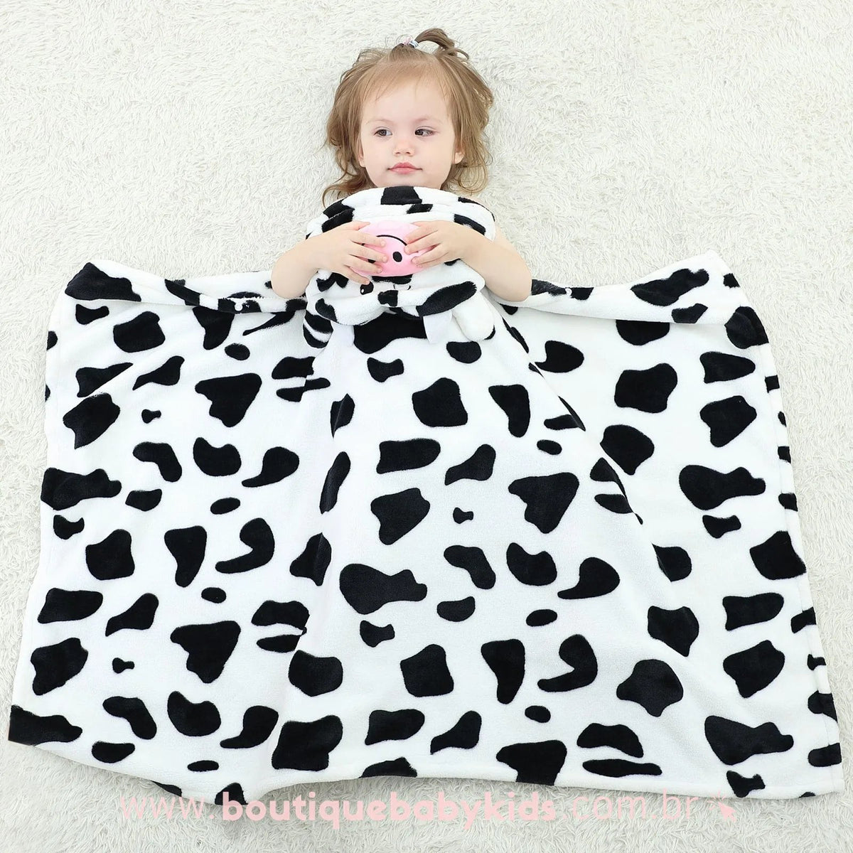 Toalha Infantil Divertida Vaquinha - 0 a 4 Anos - Frete Grátis - Boutique Baby Kids