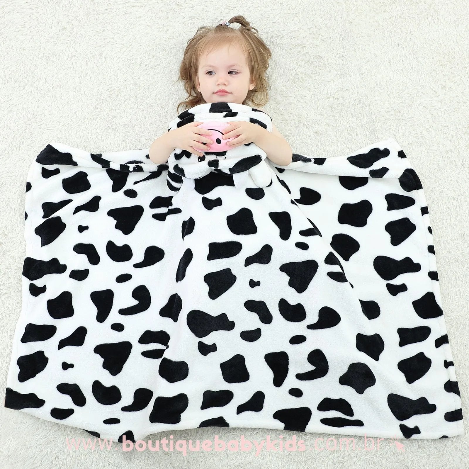 Toalha Infantil Divertida Vaquinha - 0 a 4 Anos - Frete Grátis - Boutique Baby Kids