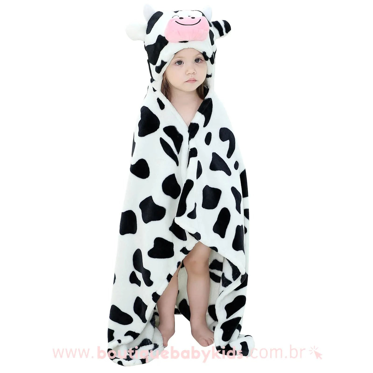 Toalha Infantil Divertida Vaquinha - 0 a 4 Anos - Frete Grátis - Boutique Baby Kids