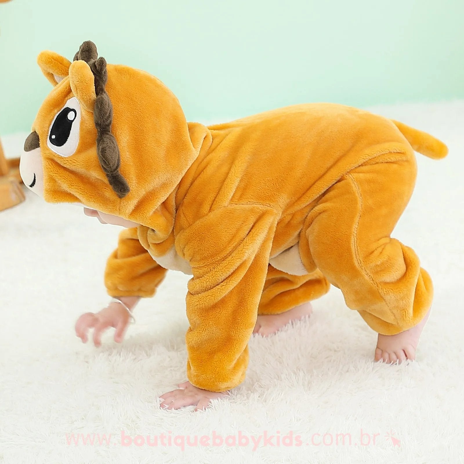 Macacão Bebê Fantasia Bichinho Porco-Espinho - Frete Grátis - Boutique Baby Kids