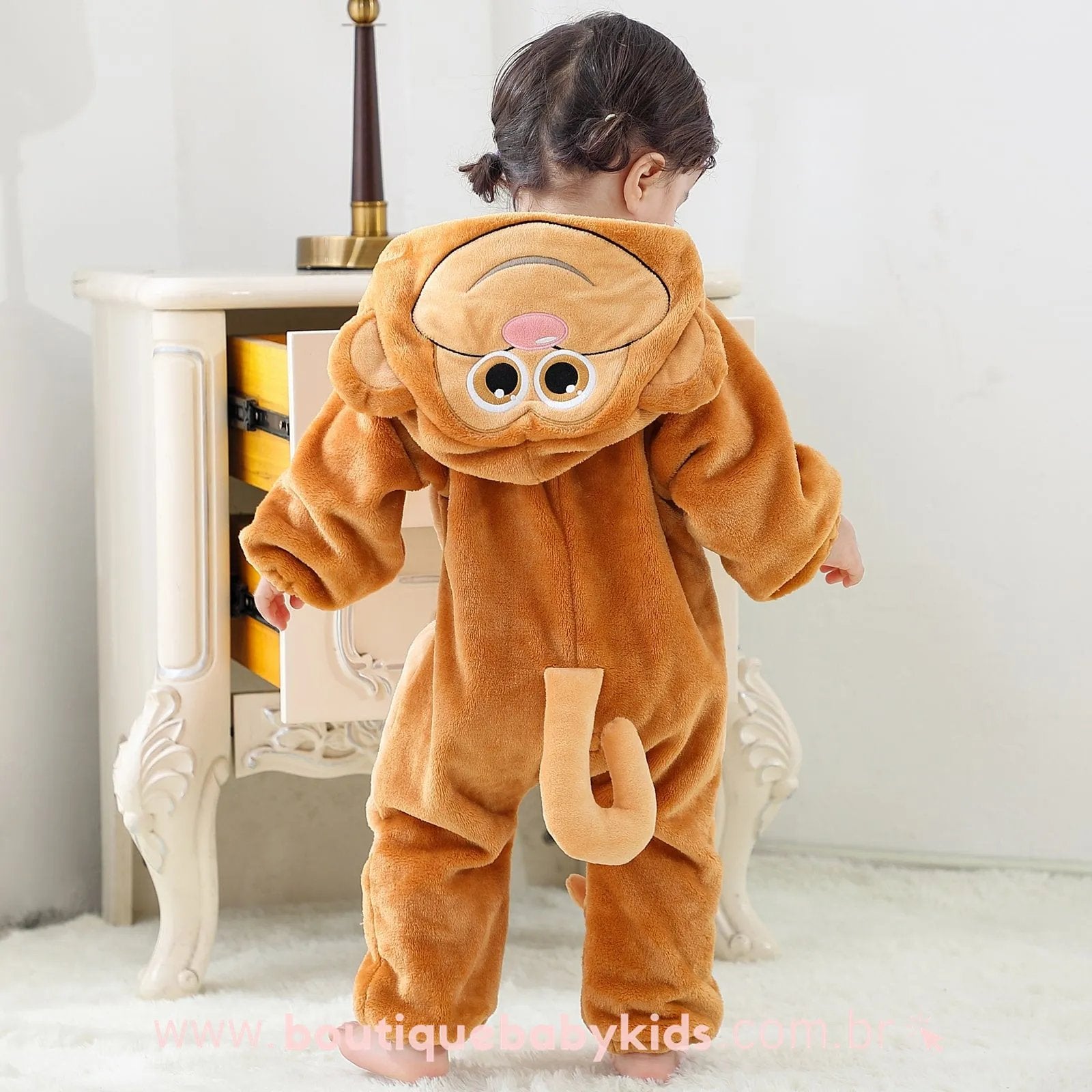 Macacão Bebê Inverno Fantasia Bichinho Macaco - Boutique Baby Kids