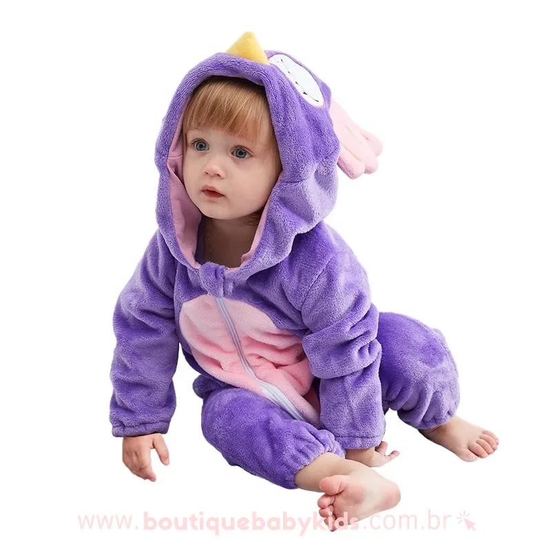 Macacão Bebê Inverno Fantasia Coruja - Boutique Baby Kids