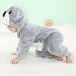 Macacão Bebê Inverno Fantasia Bichinho Coala Cinza - Frete Grátis - Boutique Baby Kids