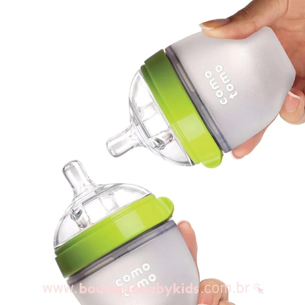 Mamadeira Silicone Comotomo Verde 150ML - Boutique Baby Kids
