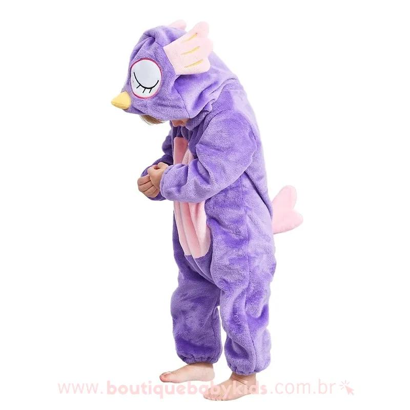 Macacão Bebê Inverno Fantasia Coruja - Boutique Baby Kids