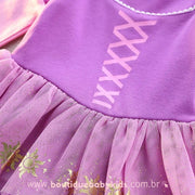 Body Bebê Fantasia Princesa Rapunzel com Faixa - Boutique Baby Kids