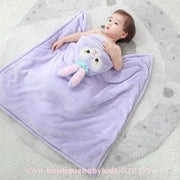 Manta Cobertor Bebê Capuz de Coelhinha com Laço - Frete Grátis