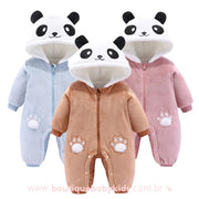 Macacão Bebê Inverno Acolchoado Urso Panda - Boutique Baby Kids