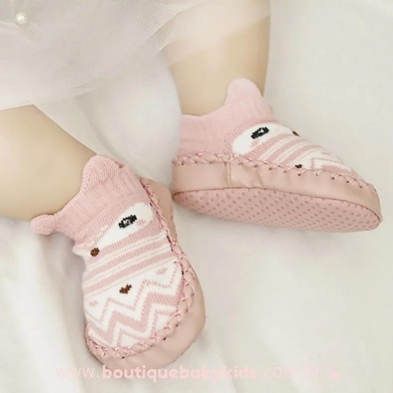 Meia Bebê Bichinhos Solado de Borracha - Boutique Baby Kids