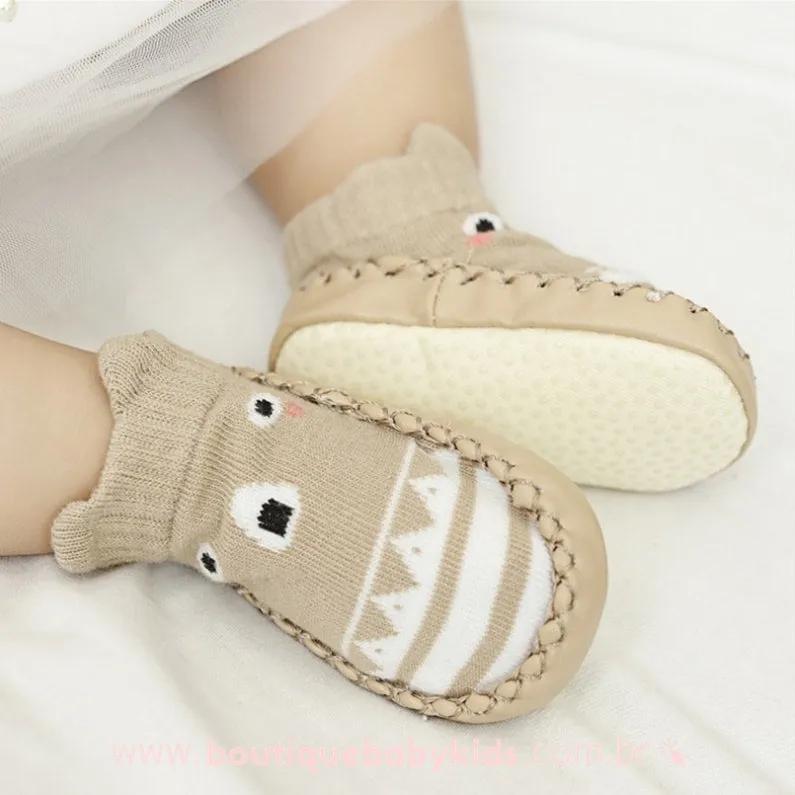 Meia Bebê Bichinhos Solado de Borracha - Boutique Baby Kids