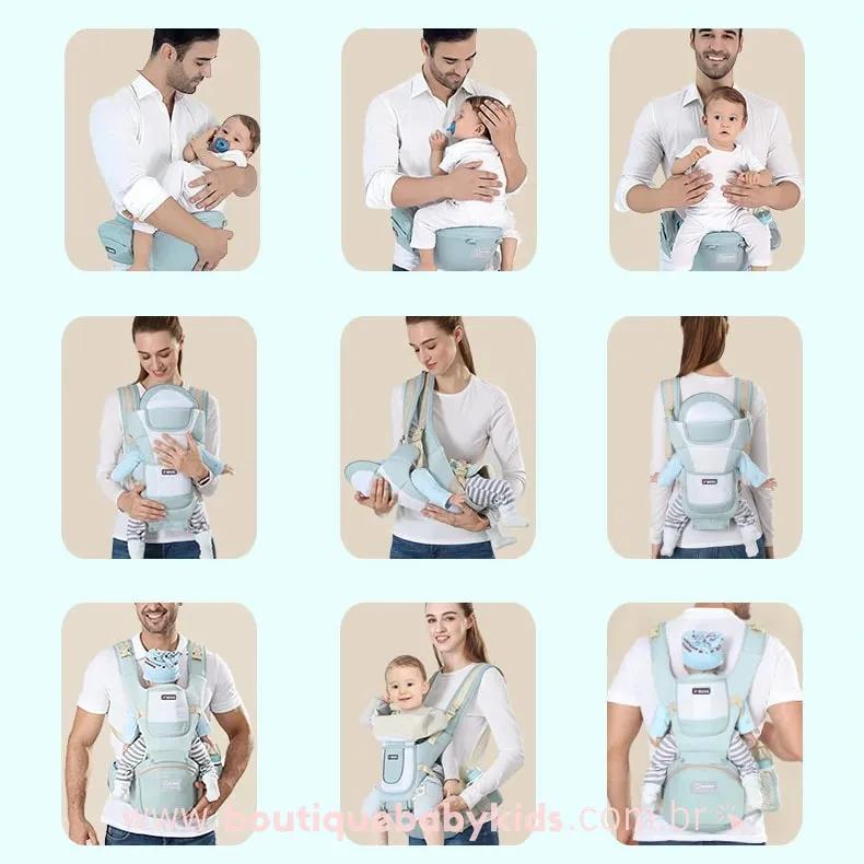 Canguru Ergonômico com Assento Hipseat - Boutique Baby Kids