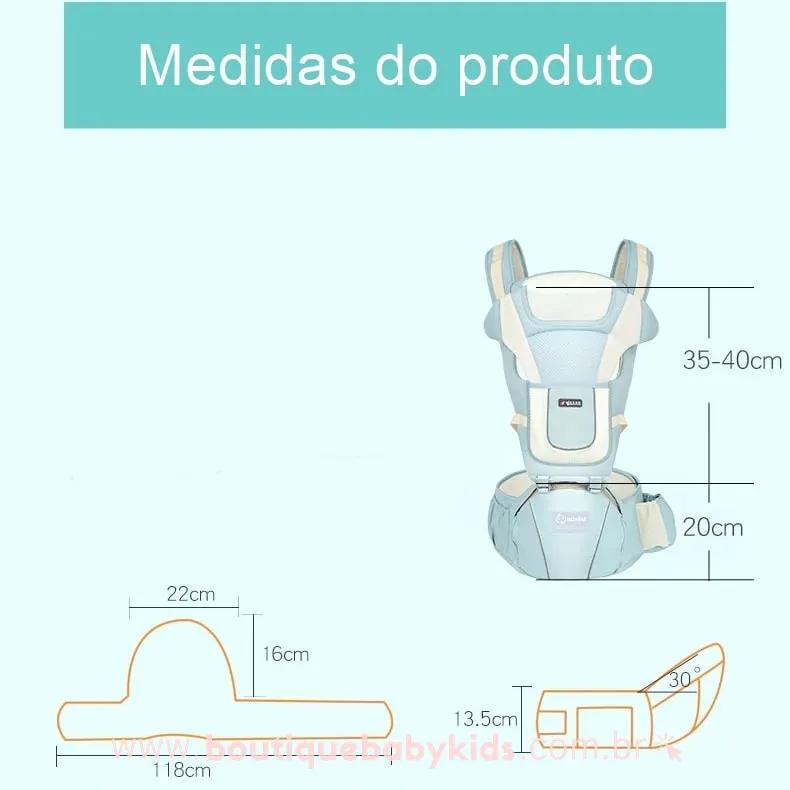 Canguru Ergonômico com Assento Hipseat - Boutique Baby Kids