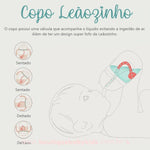 Copo com Alça e Canudo Leãozinho 260ml - Boutique Baby Kids