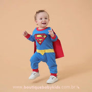 Macacão Bebê Fantasia Herói Super Homem - Boutique Baby Kids