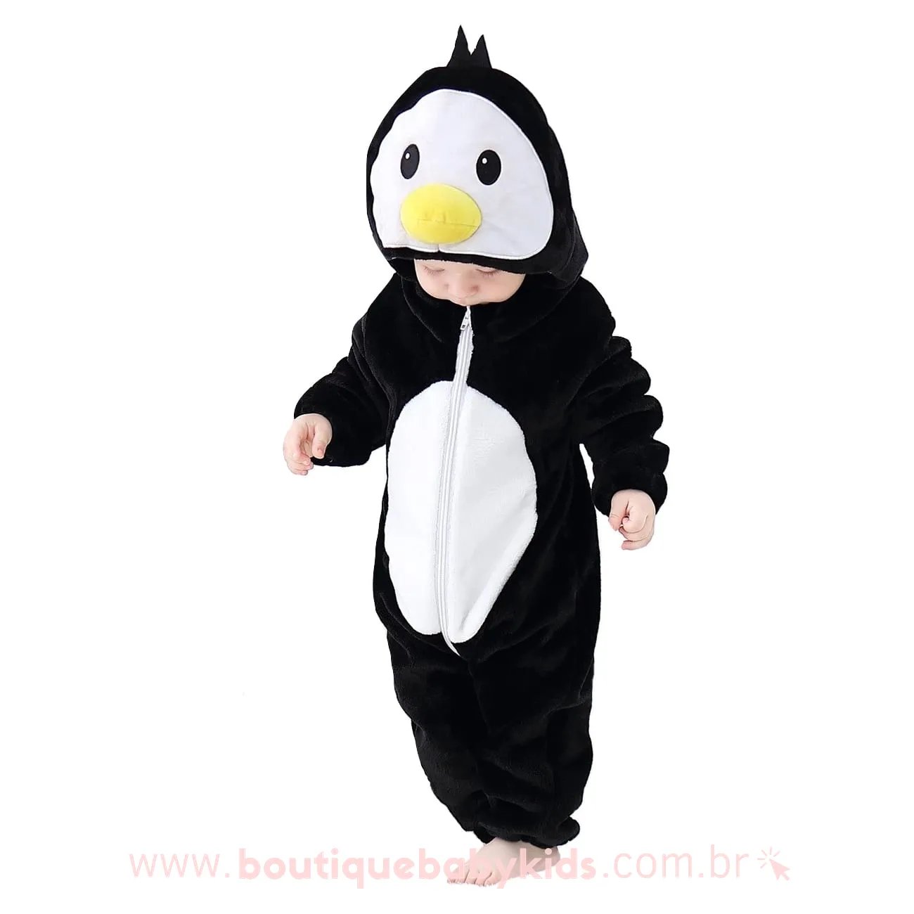Macacão Bebê Inverno Fantasia Pinguim - Boutique Baby Kids