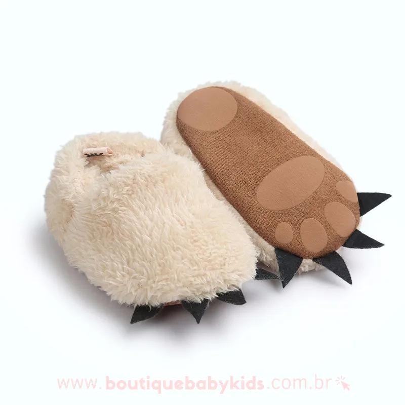 Pantufa Bebê Inverno Patinhas - Boutique Baby Kids