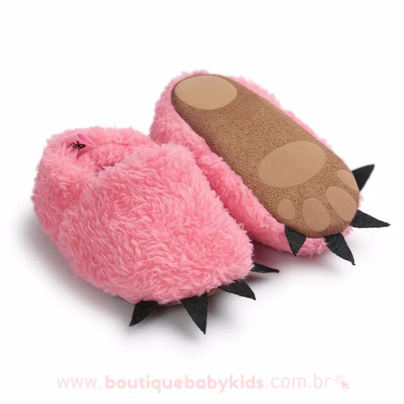 Pantufa Bebê Inverno Patinhas - Boutique Baby Kids