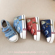 Tênis Infantil Jeans Azul Zíper com Velcro - Boutique Baby Kids