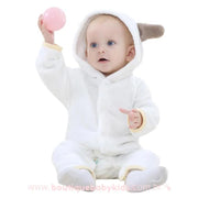 Macacão Bebê Inverno Ursinho Branco - Boutique Baby Kids