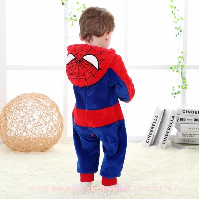 Macacão Bebê Inverno Homem Aranha - Boutique Baby Kids