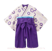 Macacão Bebê Kimono Japonês Roxo - Boutique Baby Kids